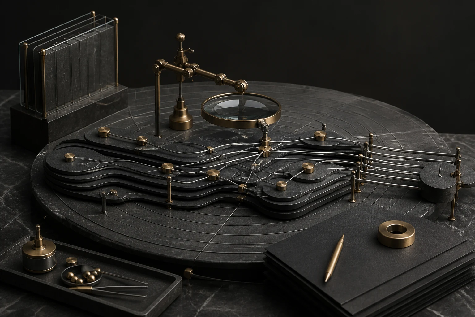 Illustration éditoriale générée pour « Testez la frontière assurance sur votre workflow. » : Une intégration payante avec un design partner cartographiera un cycle portefeuille et vérifiera les preuves qu’un relecteur peut inspecter. Ce n’est pas une preuve produit.